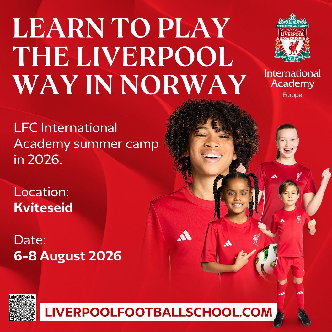 Liverpool Football School kommer til Kviteseid 6.–8. august 2026