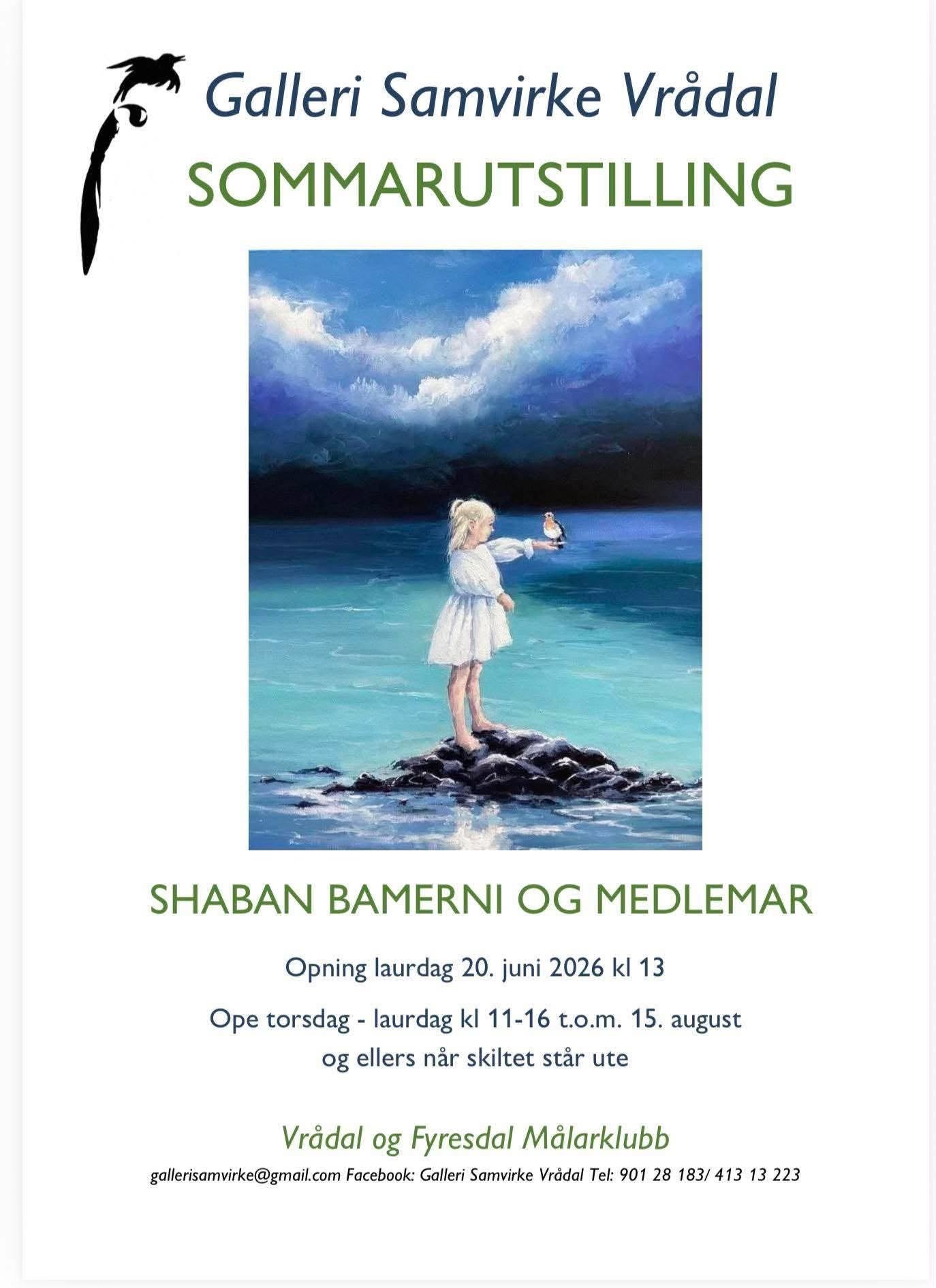 Sommarutstilling ved Galleri Samvirke i Vrådal